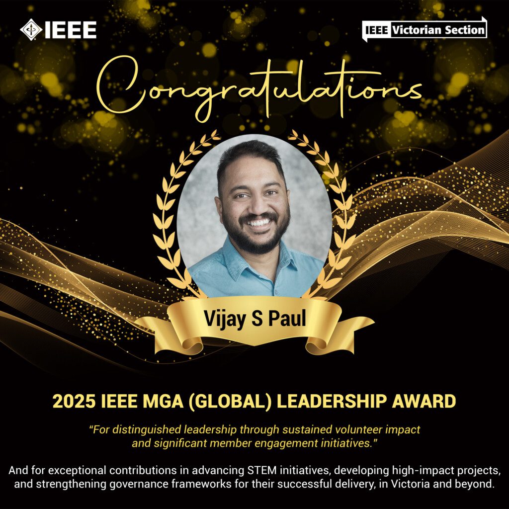 Vijay S Paul wins IEEE MGA Leadership Award 